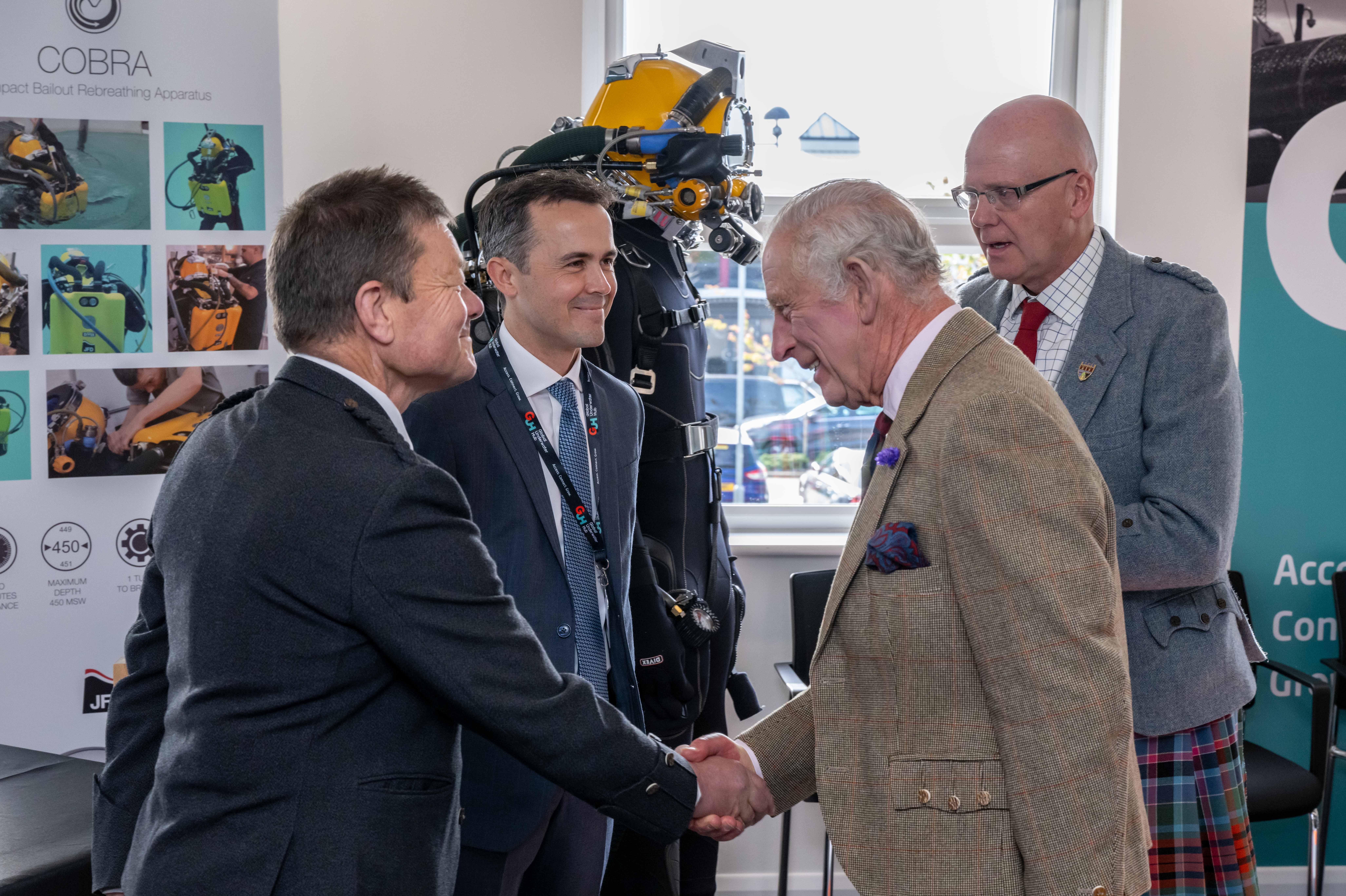 MEMBER NEWS: JFD showcases 42 years of subsea innovation to His Royal Highness, King Charles III at Aberdeen’s Global Underwater Hub